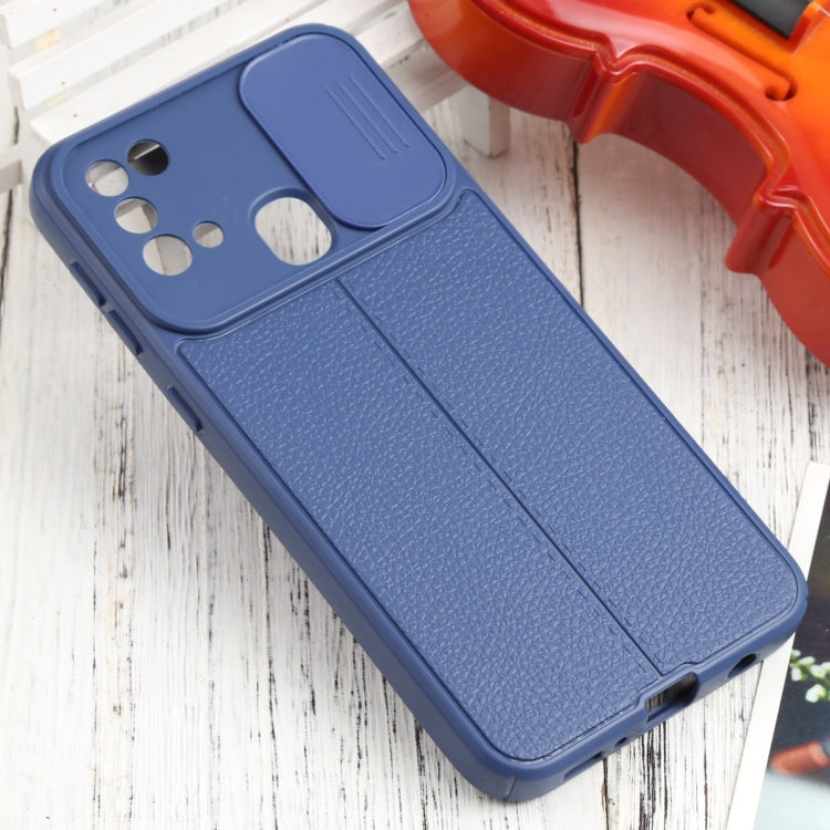 For Samsung Galaxy M21 / M31 Litchi Texture Sliding Camshield TPU Phone Case