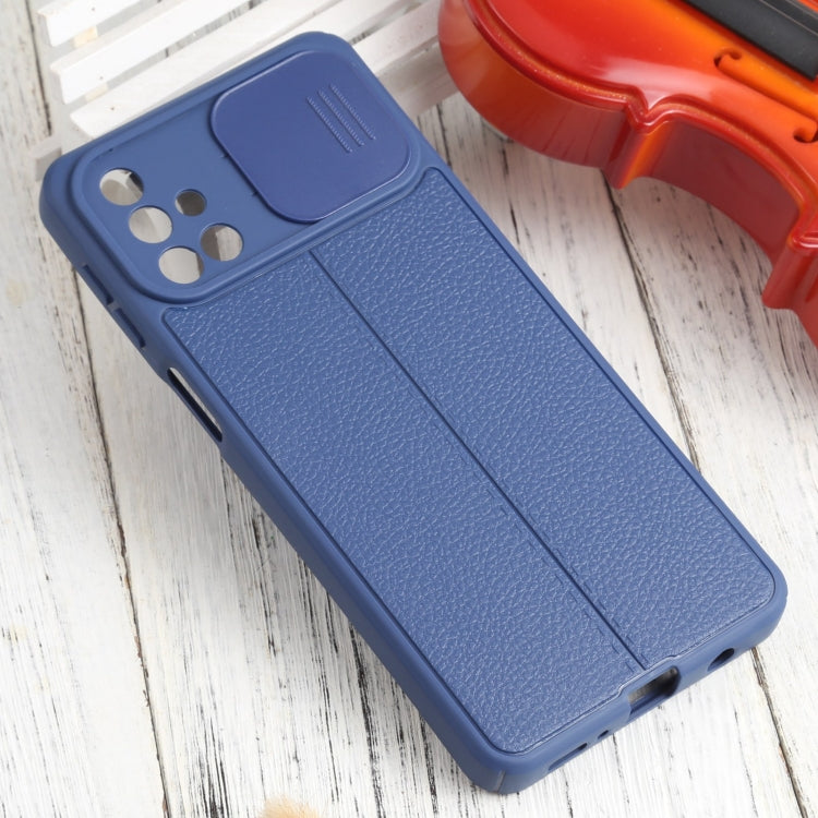For Samsung Galaxy M31s Litchi Texture Sliding Camshield TPU Phone Case