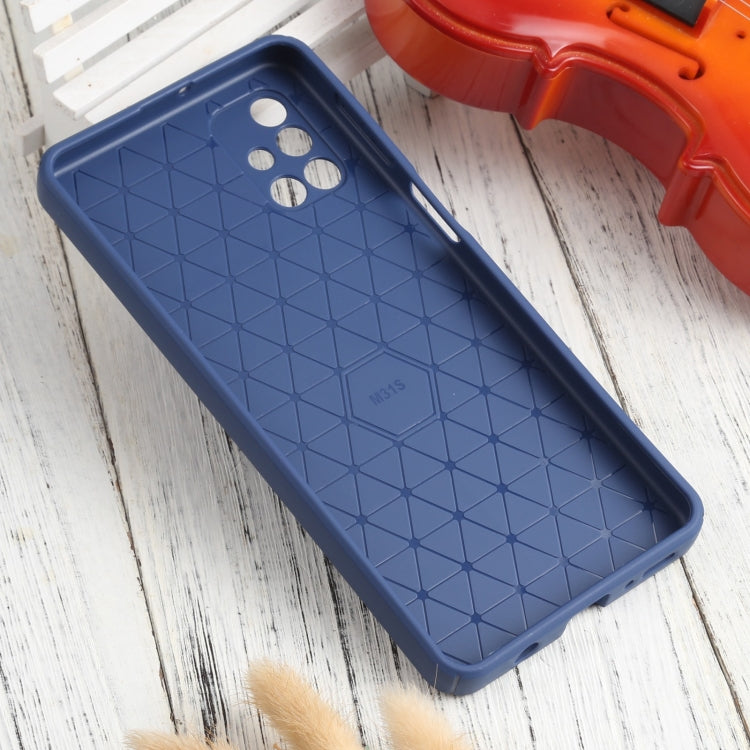 For Samsung Galaxy M31s Litchi Texture Sliding Camshield TPU Phone Case