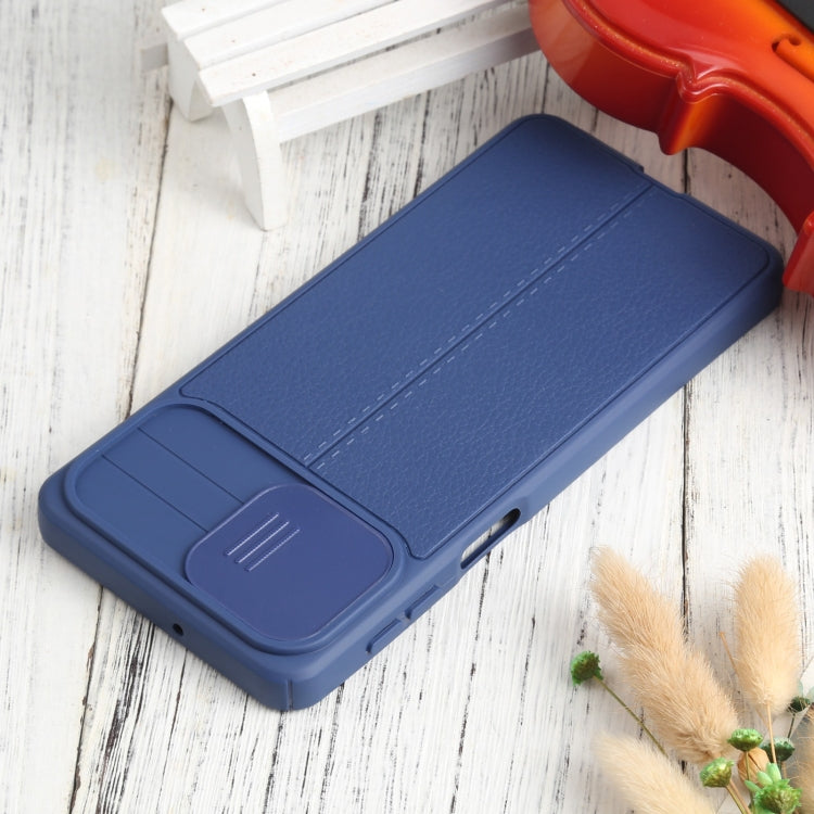For Samsung Galaxy M31s Litchi Texture Sliding Camshield TPU Phone Case