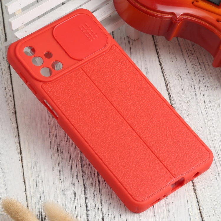 For Samsung Galaxy M31s Litchi Texture Sliding Camshield TPU Phone Case