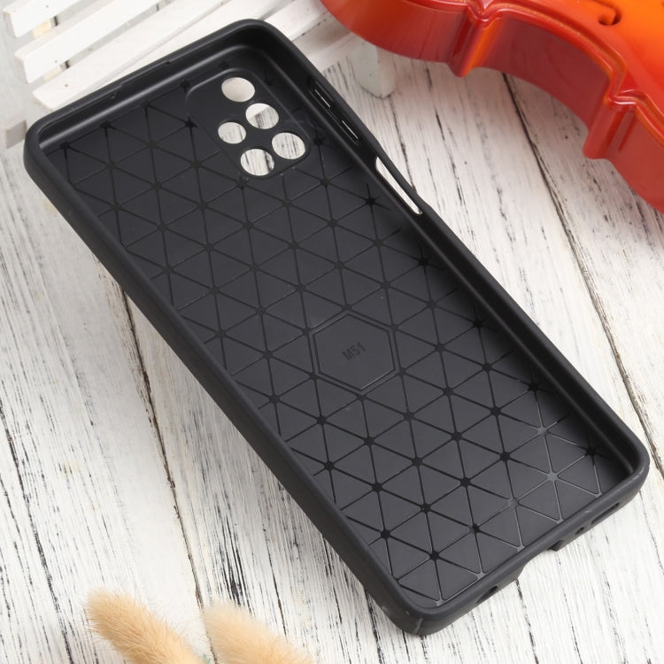 For Samsung Galaxy M51 Litchi Texture Sliding Camshield TPU Phone Case