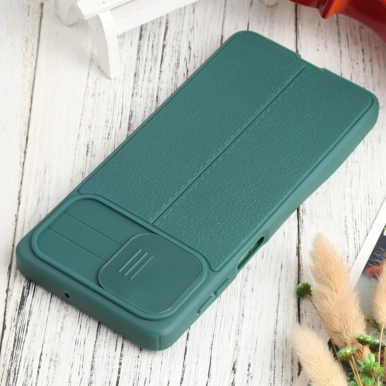 For Samsung Galaxy M51 Litchi Texture Sliding Camshield TPU Phone Case