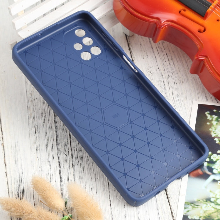 For Samsung Galaxy M51 Litchi Texture Sliding Camshield TPU Phone Case