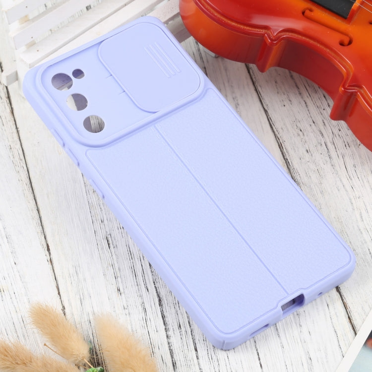 For Samsung Galaxy S20 FE Litchi Texture Sliding Camshield TPU Phone Case