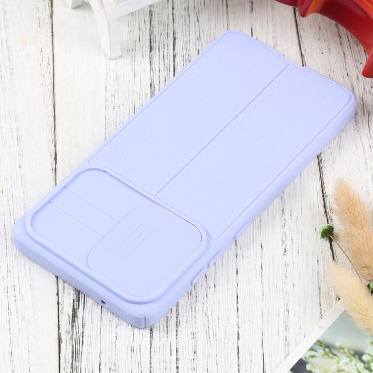 For Samsung Galaxy S20 FE Litchi Texture Sliding Camshield TPU Phone Case