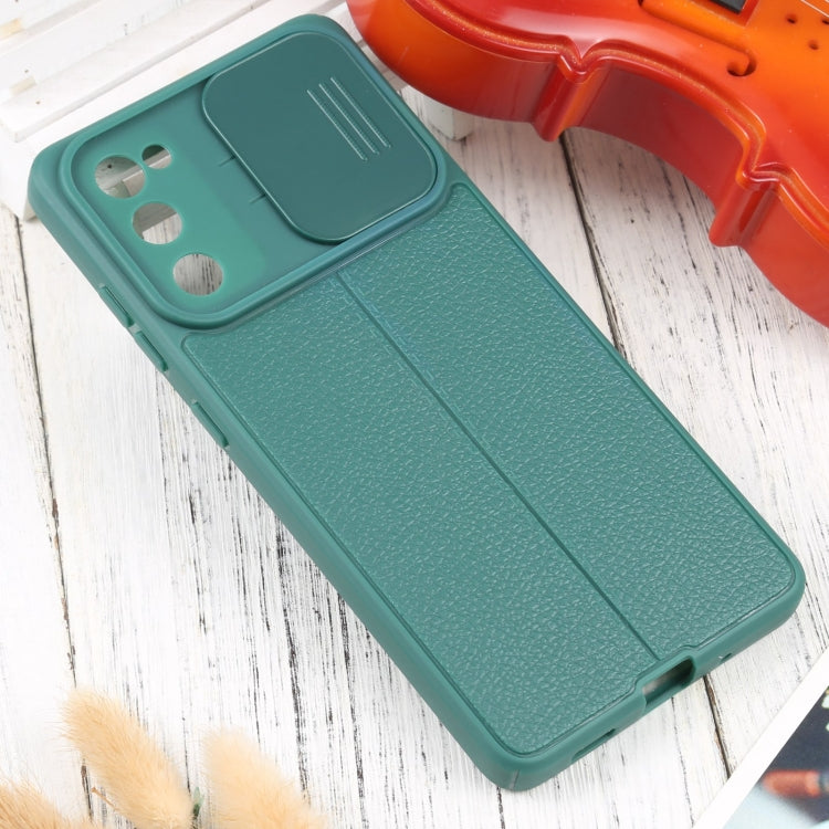 For Samsung Galaxy S20 FE Litchi Texture Sliding Camshield TPU Phone Case