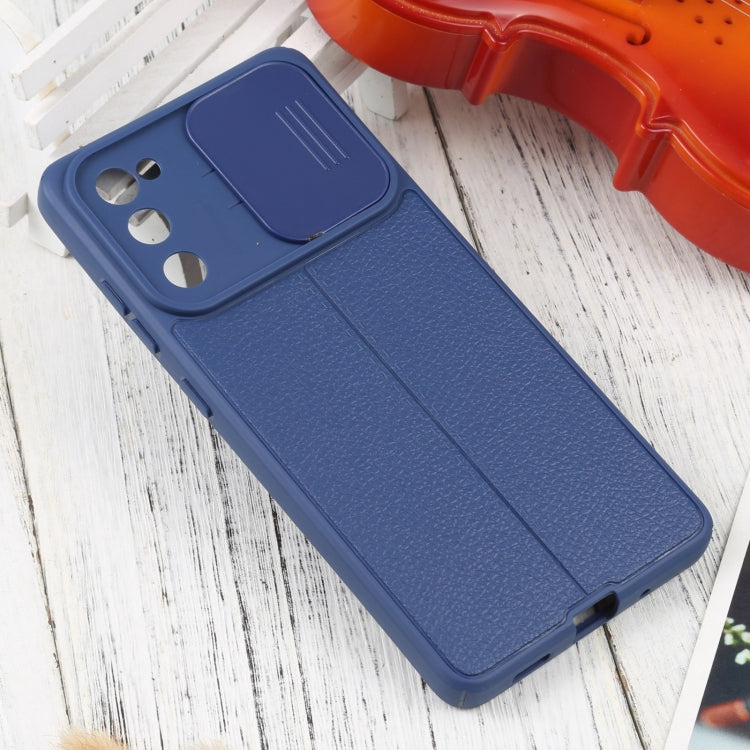 For Samsung Galaxy S20 FE Litchi Texture Sliding Camshield TPU Phone Case