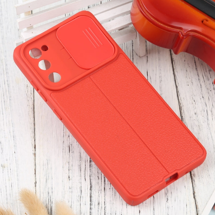 For Samsung Galaxy S20 FE Litchi Texture Sliding Camshield TPU Phone Case