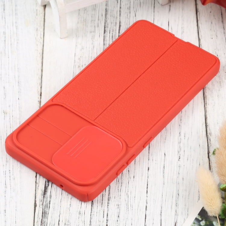 For Samsung Galaxy S20 FE Litchi Texture Sliding Camshield TPU Phone Case