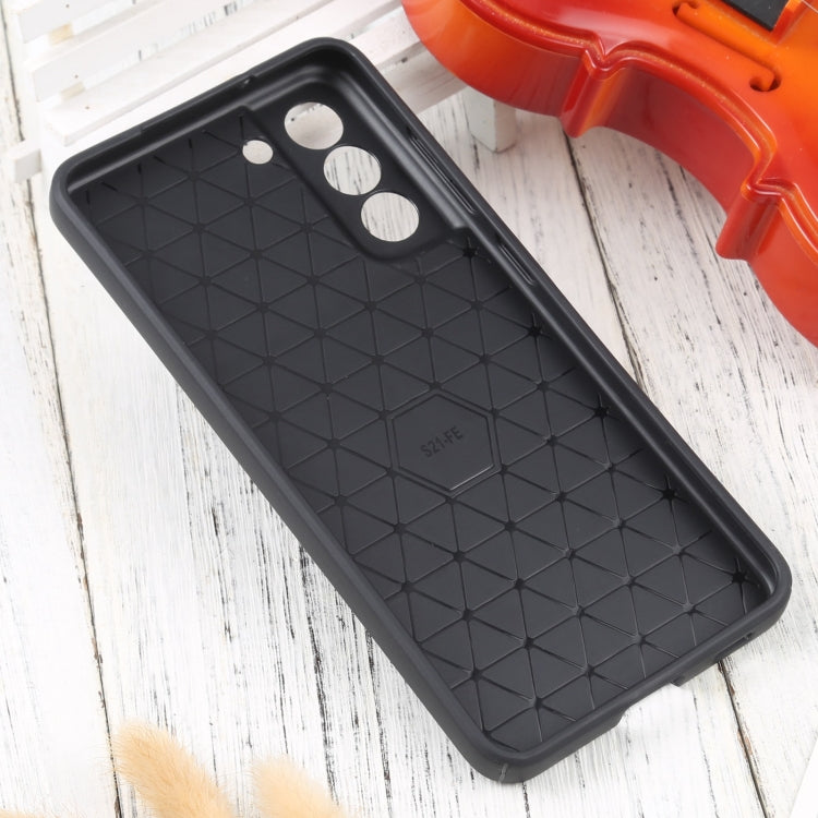 For Samsung Galaxy S21 FE 5G Litchi Texture Sliding Camshield TPU Phone Case