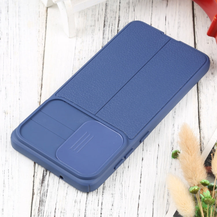 For Samsung Galaxy S21 FE 5G Litchi Texture Sliding Camshield TPU Phone Case