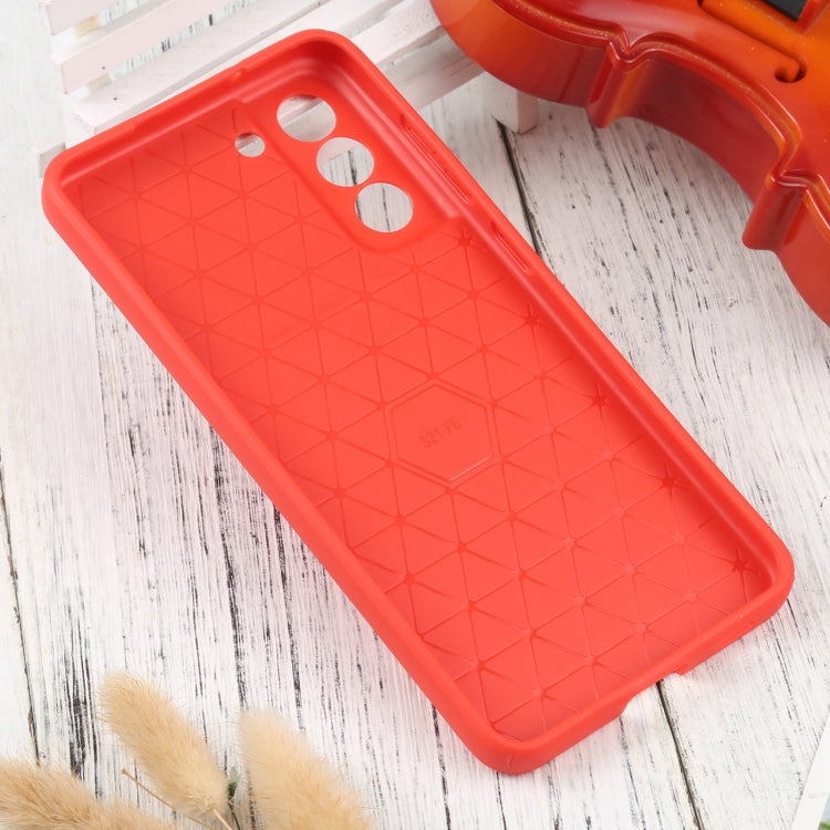 For Samsung Galaxy S21 FE 5G Litchi Texture Sliding Camshield TPU Phone Case