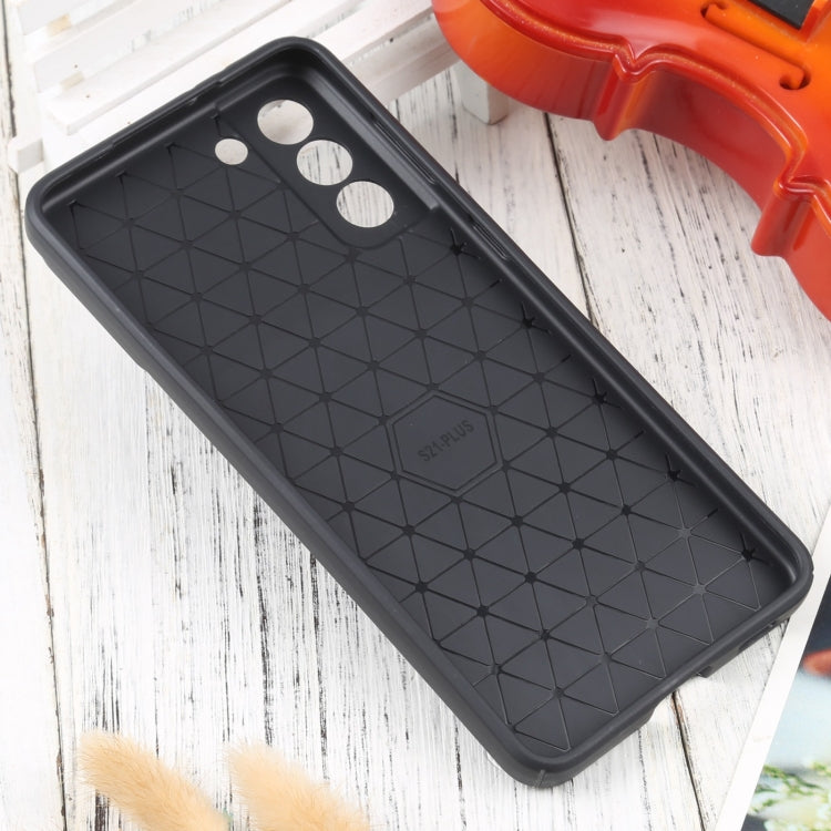 For Samsung Galaxy S21+ 5G Litchi Texture Sliding Camshield TPU Phone Case