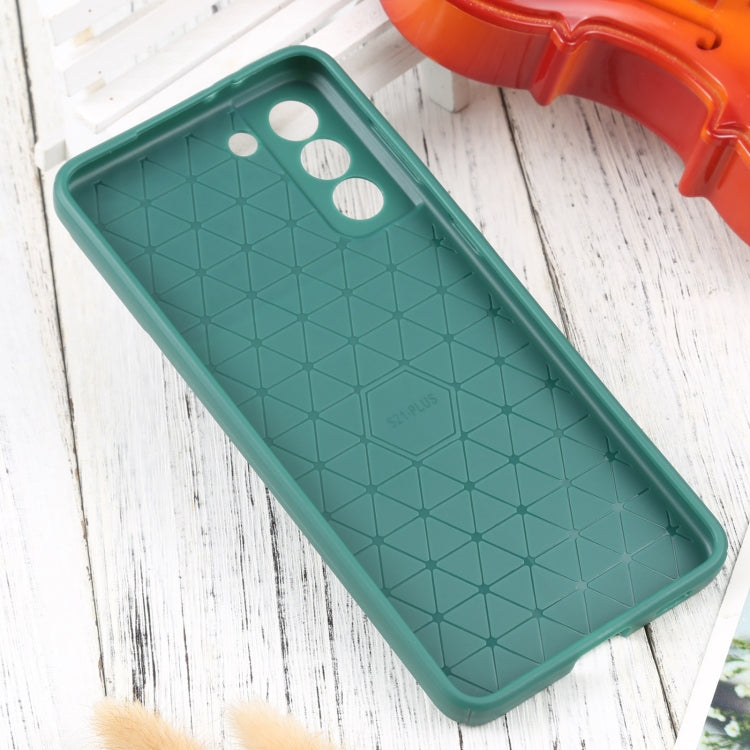 For Samsung Galaxy S21+ 5G Litchi Texture Sliding Camshield TPU Phone Case