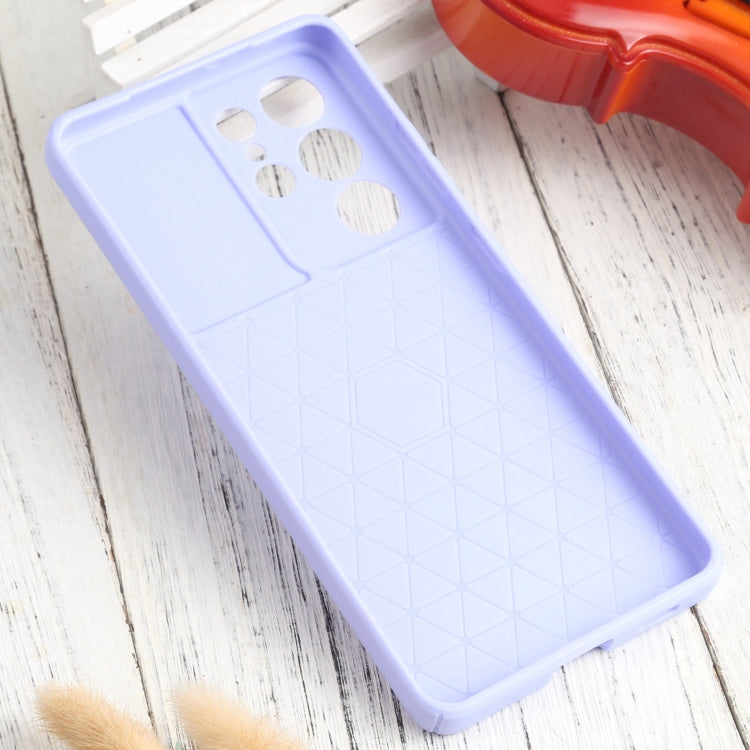 For Samsung Galaxy S21 Ultra 5G Litchi Texture Sliding Camshield TPU Phone Case