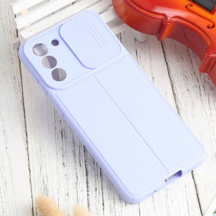 For Samsung Galaxy S30 / S21 Litchi Texture Sliding Camshield TPU Phone Case