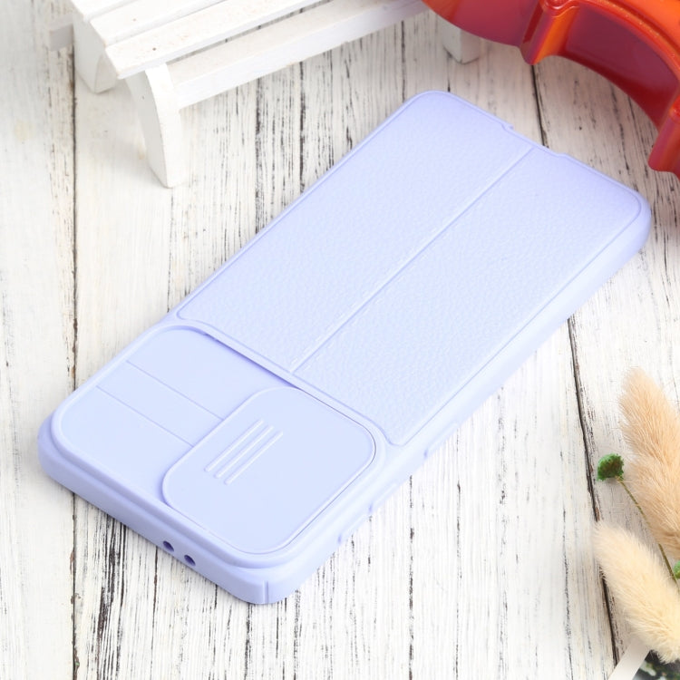 For Samsung Galaxy S30 / S21 Litchi Texture Sliding Camshield TPU Phone Case