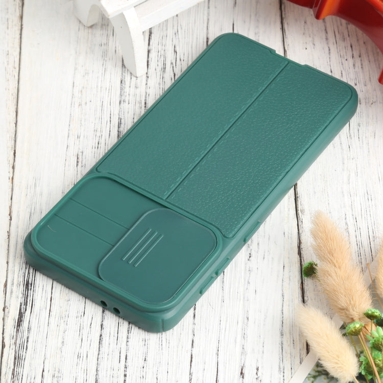 For Samsung Galaxy S30 / S21 Litchi Texture Sliding Camshield TPU Phone Case