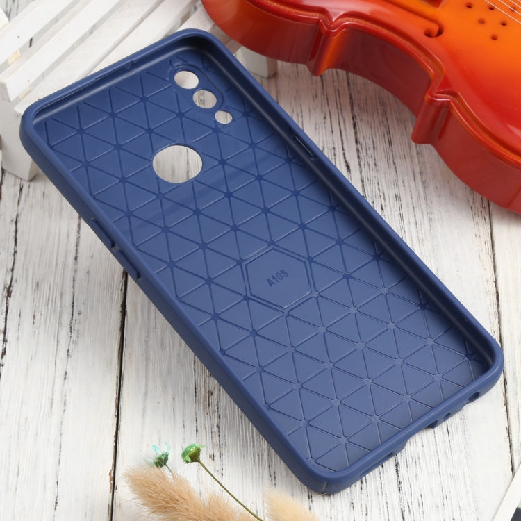 For Samsung Galaxy A10s Litchi Texture Sliding Camshield TPU Phone Case