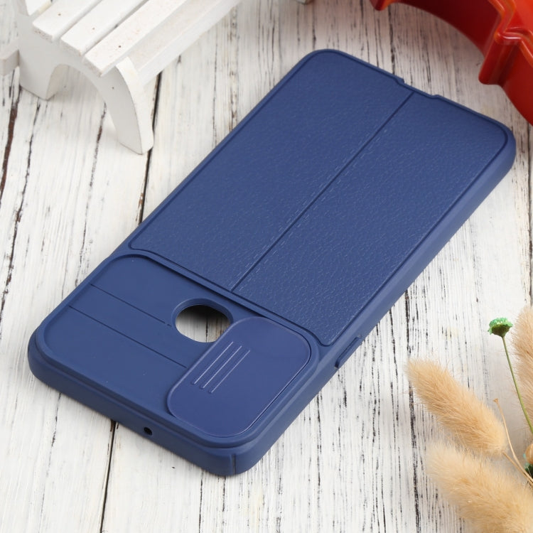For Samsung Galaxy A10s Litchi Texture Sliding Camshield TPU Phone Case