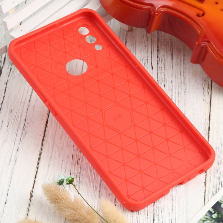For Samsung Galaxy A10s Litchi Texture Sliding Camshield TPU Phone Case