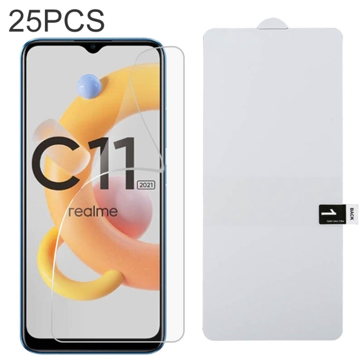 25 PCS Full Screen Protector Explosion-proof Hydrogel Film For OPPO Realme C11 2021