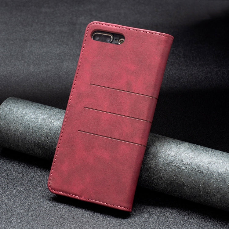 Magnetic Splicing Leather Phone Case For iPhone 8 Plus / 7 Plus