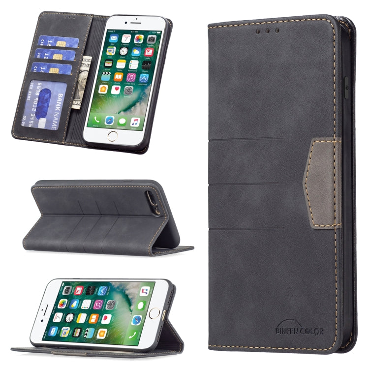 Magnetic Splicing Leather Phone Case For iPhone 8 Plus / 7 Plus