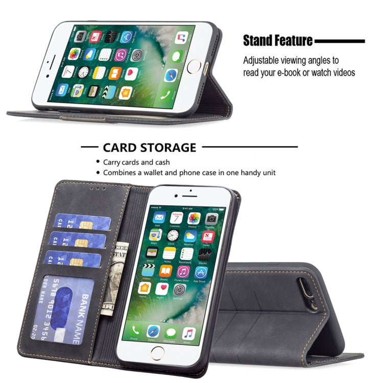 Magnetic Splicing Leather Phone Case For iPhone 8 Plus / 7 Plus