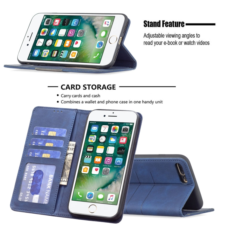 Magnetic Splicing Leather Phone Case For iPhone 8 Plus / 7 Plus
