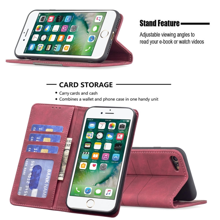 For iPhone SE 2022 / SE 2020 / 8 / 7 Magnetic Splicing Leather Phone Case