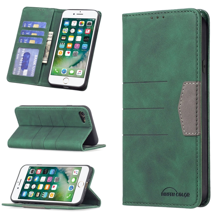 For iPhone SE 2022 / SE 2020 / 8 / 7 Magnetic Splicing Leather Phone Case
