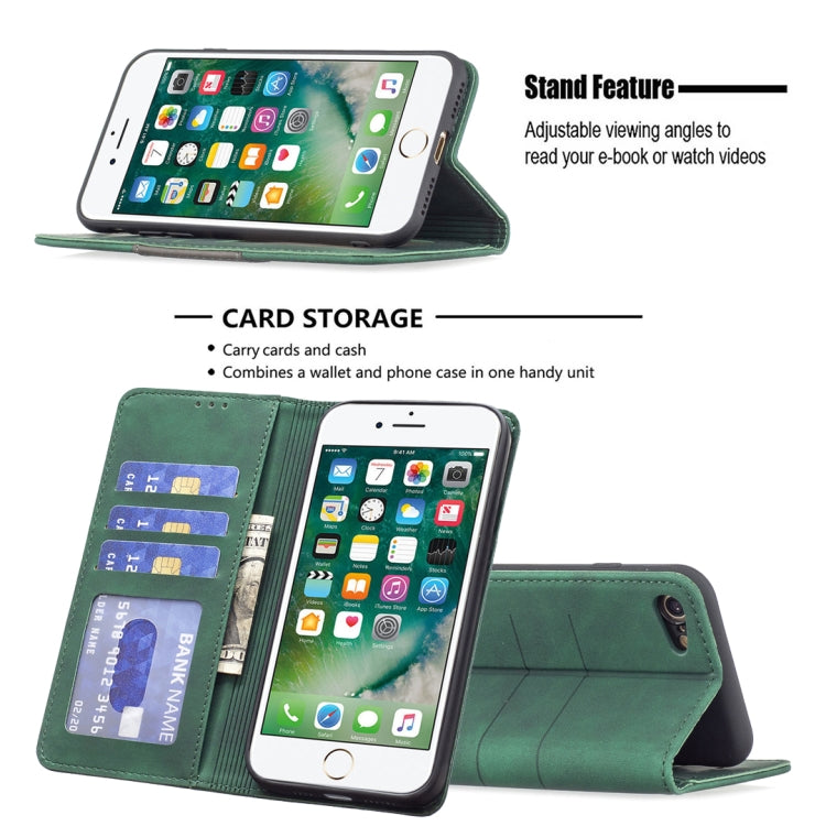 For iPhone SE 2022 / SE 2020 / 8 / 7 Magnetic Splicing Leather Phone Case