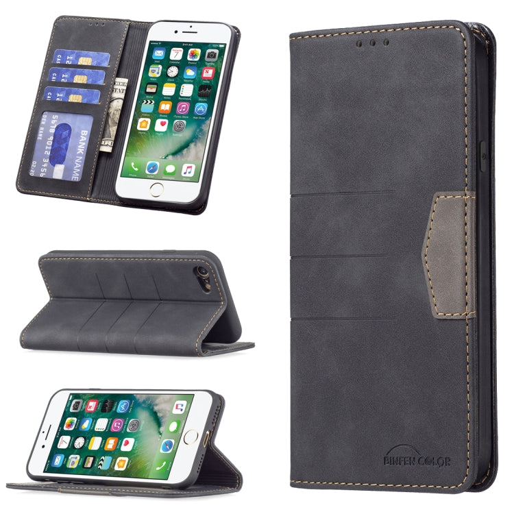 For iPhone SE 2022 / SE 2020 / 8 / 7 Magnetic Splicing Leather Phone Case