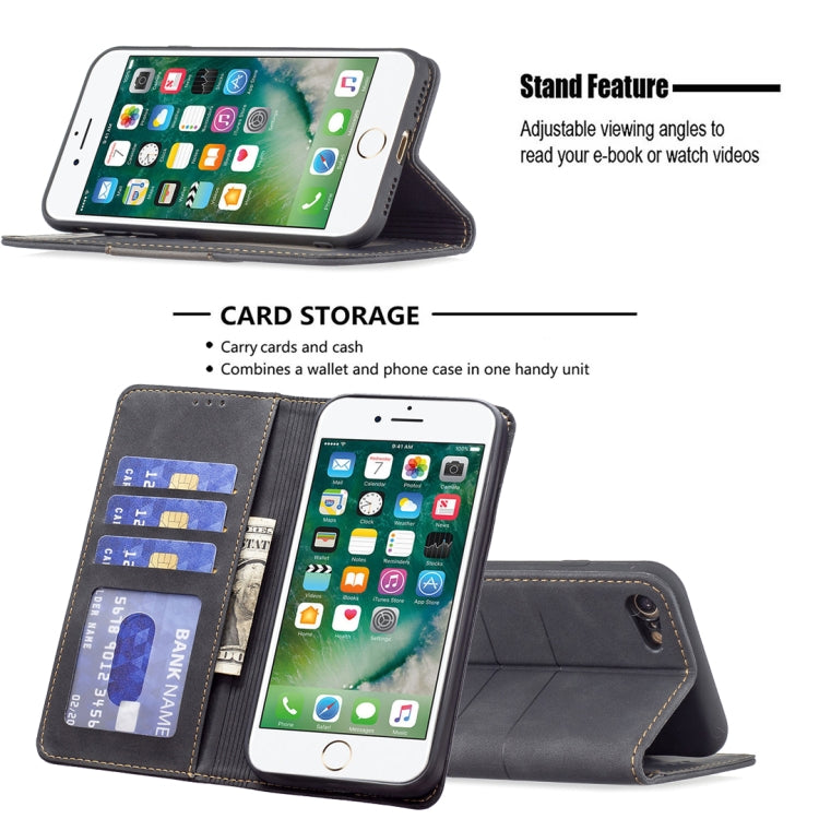 For iPhone SE 2022 / SE 2020 / 8 / 7 Magnetic Splicing Leather Phone Case