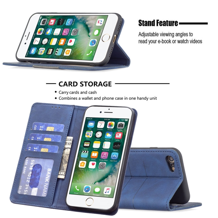 For iPhone SE 2022 / SE 2020 / 8 / 7 Magnetic Splicing Leather Phone Case