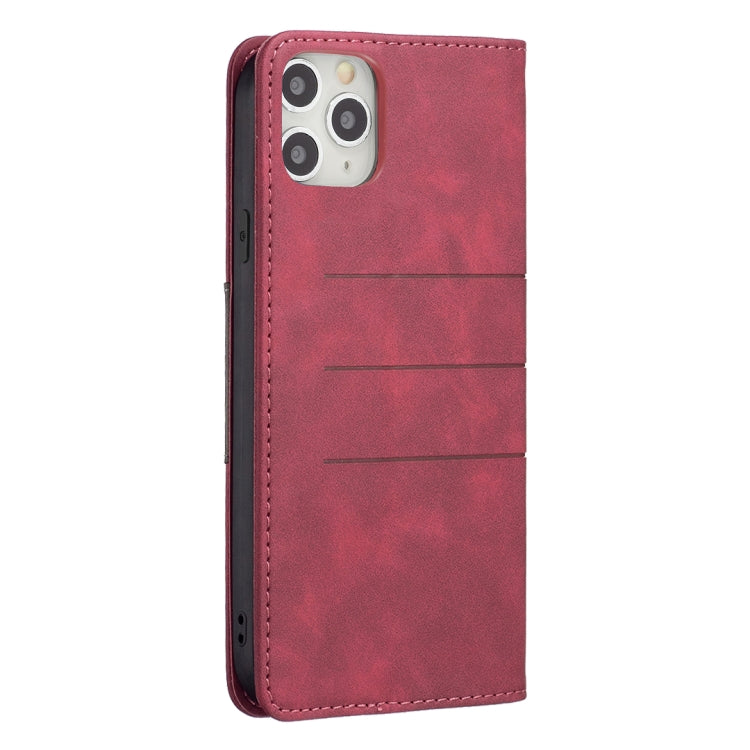 For iPhone 11 Pro Max Magnetic Splicing Leather Phone Case