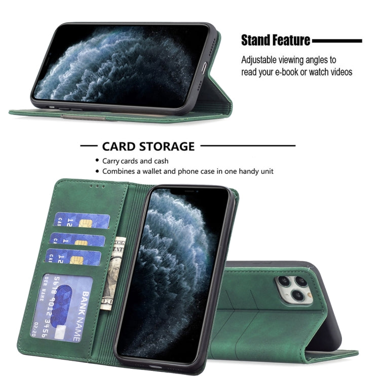 For iPhone 11 Pro Max Magnetic Splicing Leather Phone Case