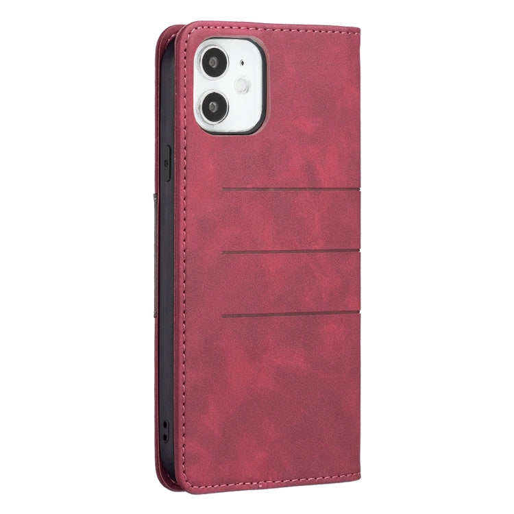 For iPhone 11 Magnetic Splicing Leather Phone Case