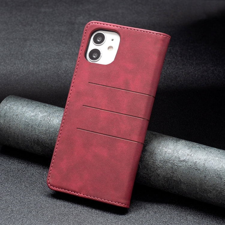 For iPhone 11 Magnetic Splicing Leather Phone Case