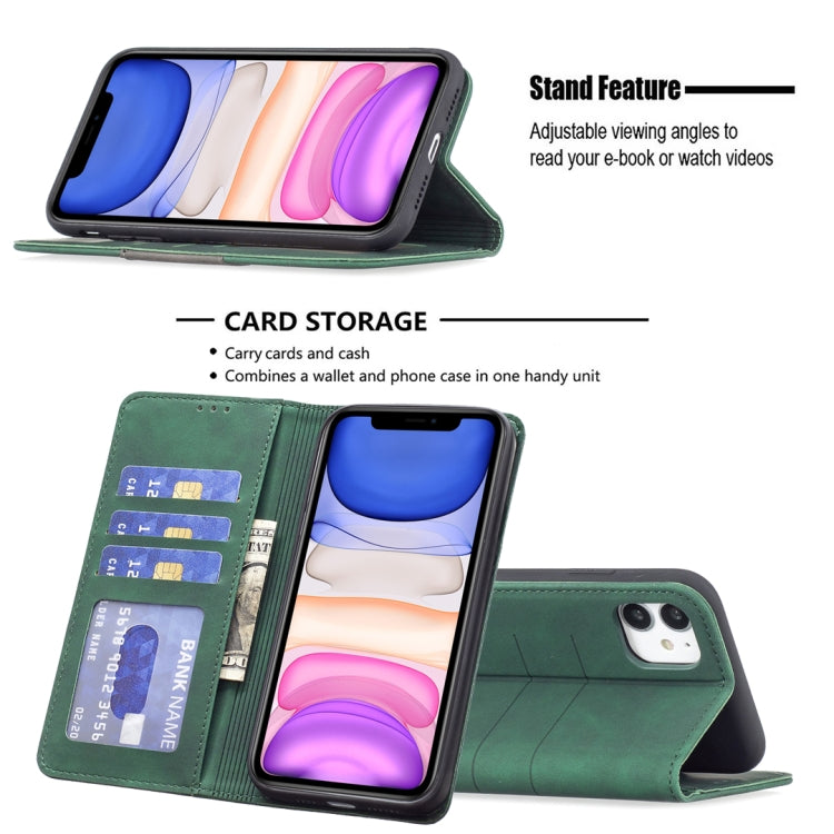 For iPhone 11 Magnetic Splicing Leather Phone Case