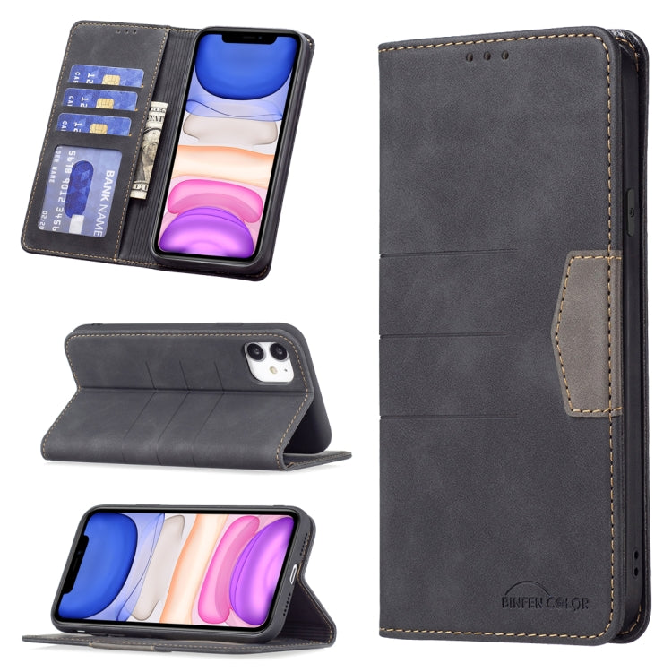 For iPhone 11 Magnetic Splicing Leather Phone Case