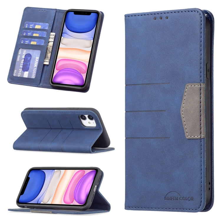 For iPhone 11 Magnetic Splicing Leather Phone Case