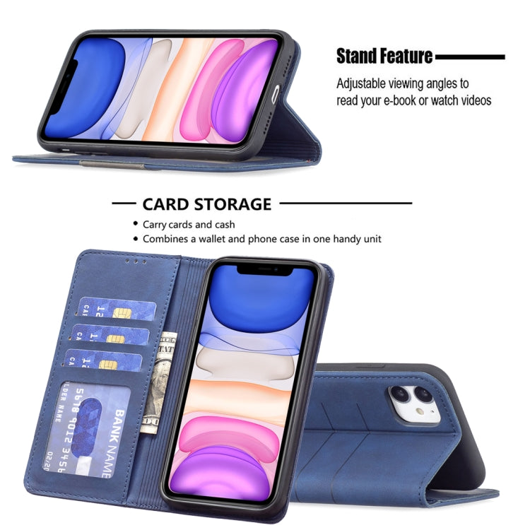For iPhone 11 Magnetic Splicing Leather Phone Case