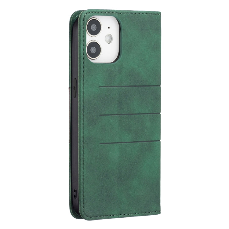 For iPhone 12 mini Magnetic Splicing Leather Phone Case