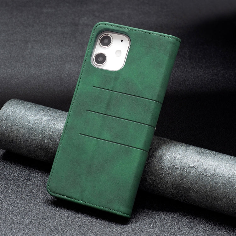 For iPhone 12 mini Magnetic Splicing Leather Phone Case