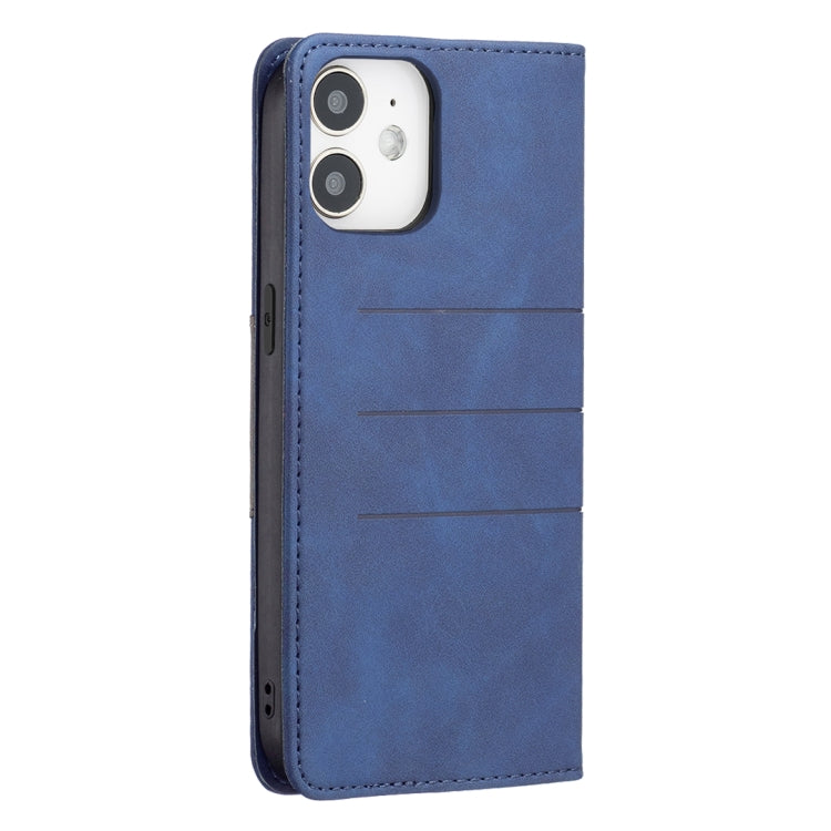 For iPhone 12 mini Magnetic Splicing Leather Phone Case