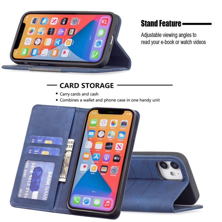 For iPhone 12 mini Magnetic Splicing Leather Phone Case