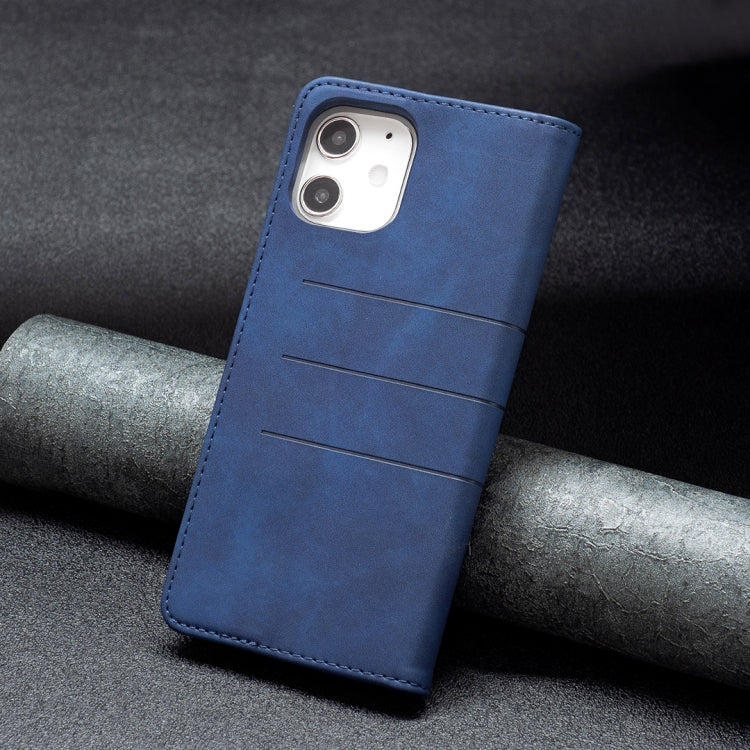 For iPhone 12 mini Magnetic Splicing Leather Phone Case